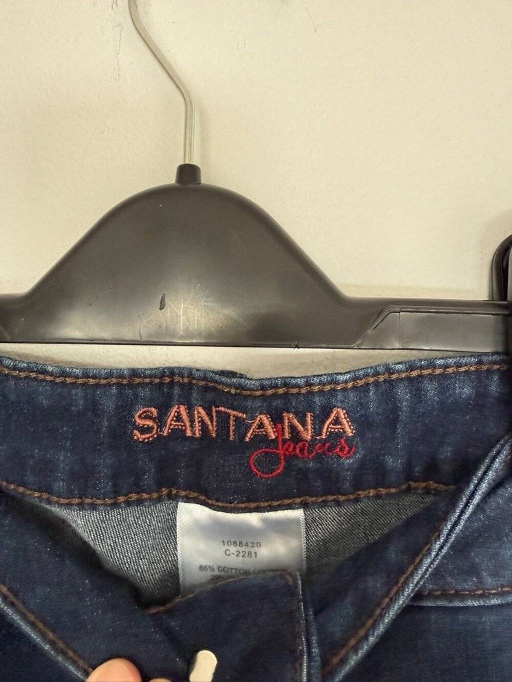 $60 Retail Santana Jeans Dark Wash Straight Leg Denim Size 18x30 Stretch - Picture 4 of 8